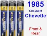 Front & Rear Wiper Blade Pack for 1985 Chevrolet Chevette - Assurance