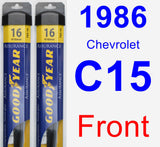 Front Wiper Blade Pack for 1986 Chevrolet C15 - Assurance