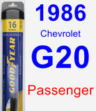 Passenger Wiper Blade for 1986 Chevrolet G20 - Assurance