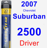Driver Wiper Blade for 2007 Chevrolet Suburban 2500 - Assurance