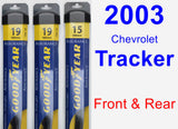 Front & Rear Wiper Blade Pack for 2003 Chevrolet Tracker - Assurance