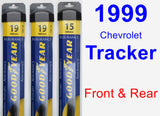 Front & Rear Wiper Blade Pack for 1999 Chevrolet Tracker - Assurance