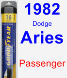 Passenger Wiper Blade for 1982 Dodge Aries - Assurance