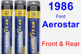 Front & Rear Wiper Blade Pack for 1986 Ford Aerostar - Assurance