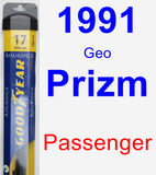 Passenger Wiper Blade for 1991 Geo Prizm - Assurance