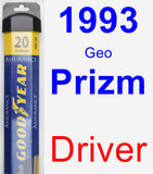Driver Wiper Blade for 1993 Geo Prizm - Assurance