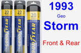 Front & Rear Wiper Blade Pack for 1993 Geo Storm - Assurance