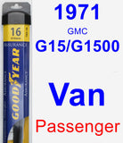 Passenger Wiper Blade for 1971 GMC G15/G1500 Van - Assurance