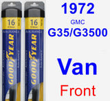 Front Wiper Blade Pack for 1972 GMC G35/G3500 Van - Assurance