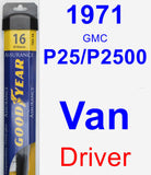 Driver Wiper Blade for 1971 GMC P25/P2500 Van - Assurance