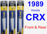 Front & Rear Wiper Blade Pack for 1989 Honda CRX - Assurance