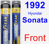 Front Wiper Blade Pack for 1992 Hyundai Sonata - Assurance