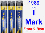 Front & Rear Wiper Blade Pack for 1989 Isuzu I-Mark - Assurance