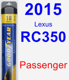 Passenger Wiper Blade for 2015 Lexus RC350 - Assurance