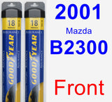 Front Wiper Blade Pack for 2001 Mazda B2300 - Assurance