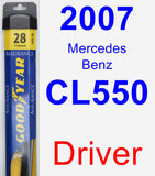 Driver Wiper Blade for 2007 Mercedes-Benz CL550 - Assurance