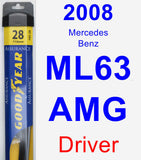 Driver Wiper Blade for 2008 Mercedes-Benz ML63 AMG - Assurance