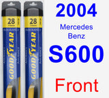 Front Wiper Blade Pack for 2004 Mercedes-Benz S600 - Assurance