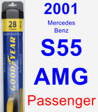 Passenger Wiper Blade for 2001 Mercedes-Benz S55 AMG - Assurance