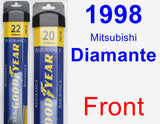 Front Wiper Blade Pack for 1998 Mitsubishi Diamante - Assurance