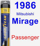 Passenger Wiper Blade for 1986 Mitsubishi Mirage - Assurance