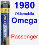 Passenger Wiper Blade for 1980 Oldsmobile Omega - Assurance