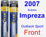Front Wiper Blade Pack for 2007 Subaru Impreza - Assurance