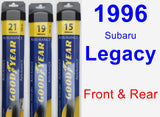 Front & Rear Wiper Blade Pack for 1996 Subaru Legacy - Assurance