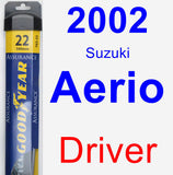 Driver Wiper Blade for 2002 Suzuki Aerio - Assurance