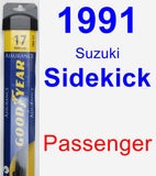Passenger Wiper Blade for 1991 Suzuki Sidekick - Assurance