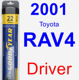 Driver Wiper Blade for 2001 Toyota RAV4 - Assurance