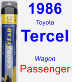 Passenger Wiper Blade for 1986 Toyota Tercel - Assurance
