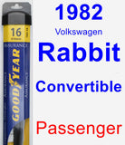 Passenger Wiper Blade for 1982 Volkswagen Rabbit Convertible - Assurance