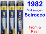 Front & Rear Wiper Blade Pack for 1982 Volkswagen Scirocco - Assurance