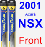 Front Wiper Blade Pack for 2001 Acura NSX - Hybrid