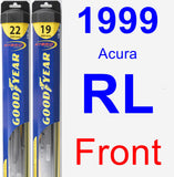 Front Wiper Blade Pack for 1999 Acura RL - Hybrid