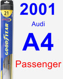 Passenger Wiper Blade for 2001 Audi A4 - Hybrid