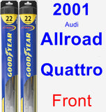 Front Wiper Blade Pack for 2001 Audi Allroad Quattro - Hybrid