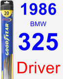 Driver Wiper Blade for 1986 BMW 325 - Hybrid