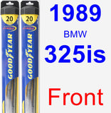 Front Wiper Blade Pack for 1989 BMW 325is - Hybrid