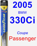 Passenger Wiper Blade for 2005 BMW 330Ci - Hybrid