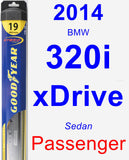 Passenger Wiper Blade for 2014 BMW 320i xDrive - Hybrid