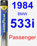 Passenger Wiper Blade for 1984 BMW 533i - Hybrid