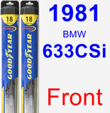 Front Wiper Blade Pack for 1981 BMW 633CSi - Hybrid