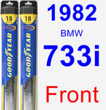 Front Wiper Blade Pack for 1982 BMW 733i - Hybrid