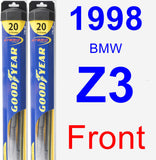 Front Wiper Blade Pack for 1998 BMW Z3 - Hybrid