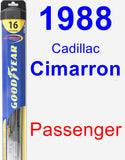 Passenger Wiper Blade for 1988 Cadillac Cimarron - Hybrid