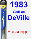 Passenger Wiper Blade for 1983 Cadillac DeVille - Hybrid