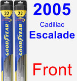 Front Wiper Blade Pack for 2005 Cadillac Escalade - Hybrid