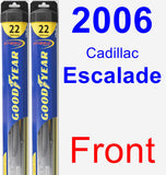 Front Wiper Blade Pack for 2006 Cadillac Escalade - Hybrid